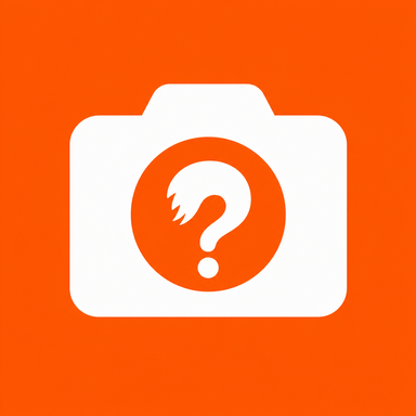 H8f: camera whose lens contains the question mark
