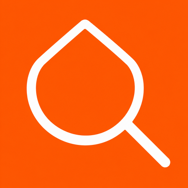 D1: circle with a peaked top and a handle, resembling a droplet