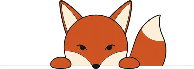 The selected fox peeking into the onboarding screen
